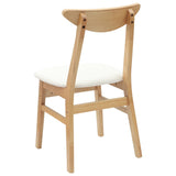 Dining Chairs 2 pcs Natural 42 x 47.5 x 81 cm Solid Rubber Wood 42020437