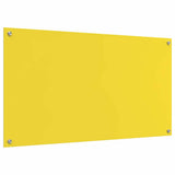 Kitchen Backsplash 2 pcs Yellow 110 x 60 cm Tempered Glass 3415514
