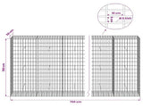 Gabion with 5 mm Wire and 5x10 cm Mesh 750x50x150 cm 3464769