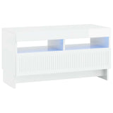 LED TV Cabinet High Gloss White Engineered Wood 896119