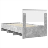 Bed Frame Concrete Grey 80 x 200 cm Engineered Wood 3408903