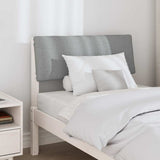 Upholstered Headboard Light Grey 75 cm Solid Pine Wood 879153