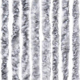 Fly Curtain White and Grey 100x200 cm Chenille 377375