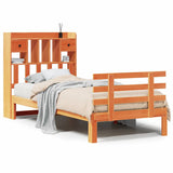 Bookcase Bed without Mattress Wax Brown 75x190 cm Small Single Solid Wood Pine 3322806