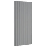 Roof Panels 12 pcs Galvanised Steel Grey 100x45 cm 317213