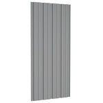 Roof Panels 12 pcs Galvanised Steel Grey 100x45 cm 317213