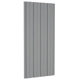 Roof Panels 12 pcs Galvanised Steel Grey 100x45 cm 317213