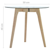 ZNTS Side Table Set 2 pcs Tempered Glass 249501