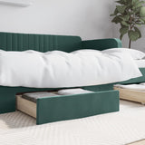 ZNTS Bed Drawers 2 pcs Dark Green Engineered Wood and Velvet 833918