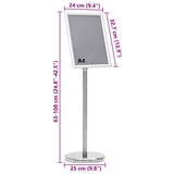 Poster Stands 2 pcs Silver 32.7 x 24 x 108 cm Aluminium 3385634