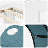 Bed with Tunnel 4 pcs White and Light Blue Engineered Wood 3423582