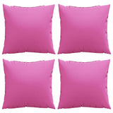 Scatter Pillows Plain 4 pcs Pink 60 x 60 cm Polyester Farbic 360423
