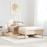 Bed Frame without Mattress 100x200 cm Solid Wood Pine 3301842
