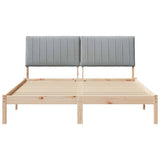 Bed Frame with Headboard Brown 160 x 200 cm Solid Pine Wood 3394408