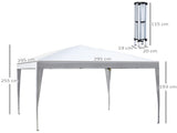 3 x 3M Garden Pop Up Gazebo Height Adjustable Marquee Party Tent Wedding Canopy with Carrying Bag, T3398P310875