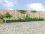 Planter Anthracite 580 x 100 x 45 cm Galvanised Steel 42018227