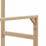 ZNTS Clothes Rack with Shelves and Wheels 90x35x155 cm Bamboo 4008916