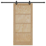 Sliding Door ORKDAL Brown 93 x 202 cm Solid Pine Wood 3333654