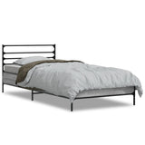 ZNTS Bed Frame without Mattress Grey Sonoma 90x190 cm Single 845630