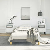 Bed Frame without Mattress Dark Grey 100x203 cm Twin XL Fabric 346854
