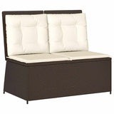 Garden Bench Brown Poly Rattan 3394468