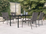 Garden Dining Set Grey and black 3099391