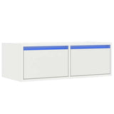 TV Cabinet with LED Lights White 75x35.5x25 cm 860229