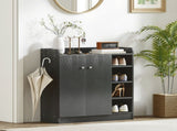 Shoe Storage Cabinet with Adjustable Shelves - Black T3398P344790