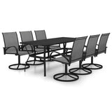 Dining Set Anthracite, Grey Powder-coated steel, Textilene 3060285