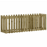 Garden Raised Bed with Fence Design 200x50x70 cm Impregnated Wood Pine 832516