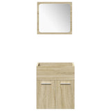 5 Piece Bathroom Furniture Set Sonoma Oak Engineered Wood 3325010