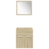 3 Piece Bathroom Furniture Set Sonoma Oak Engineered Wood 3324989