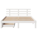 Bed Frame with Drawers without Mattress White 135x190 cm Double 3302001