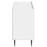 Sideboard High Gloss White 89 x 34.5 x 62 cm Engineered Wood 894429