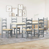 7 Piece Dining Set PANAMA Grey Solid Wood Pine 3345213