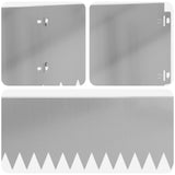 Lawn Edging 20 pcs 103 x 20 cm Steel Silver 8008387