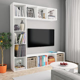 3 Piece Book/TV Cabinet Set White 180x30x180 cm 278788