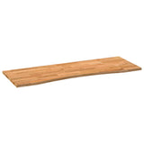 Desk Top Light Brown 140x60x2.5 cm Solid Wood Oak Rectangular 4009025