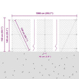 Welded Wire Fence with Concrete Base 10 x 1.4 m 3351239
