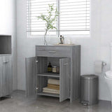 Bathroom Cabinet Grey Sonoma 60x33x80 cm Engineered Wood 815664