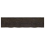 Table Top Dark Brown 220x50x cm Treated Solid Wood Oak 3156467
