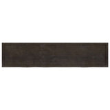 Table Top Dark Brown 220x50x cm Treated Solid Wood Oak 3156467