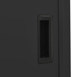 Office Cabinet with Sliding Door Anthracite 90x40x180 cm Steel 335961