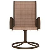 312278 Garden Swivel Chairs 2 pcs Textilene and Steel Brown