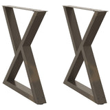 Dining Table Legs 2 pcs Natural Steel 80x cm Steel 4012731