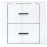 Wall-mounted Bedside Cabinet High Gloss White 50x36x47 cm 816858