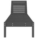 Sun Lounger Set of 2 Grey Solid Pine Wood Large 825070