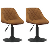 Swivel Dining Chairs 2 pcs Brown 46 x 44 x 77.5 cm Faux leather 335325