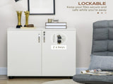 Two-Tier Locking Office Storage Cabinet - White T3398P340990