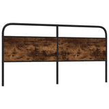 Replace Headboard Smoked Oak 200 cm Steel and Engineered Wood 4100247